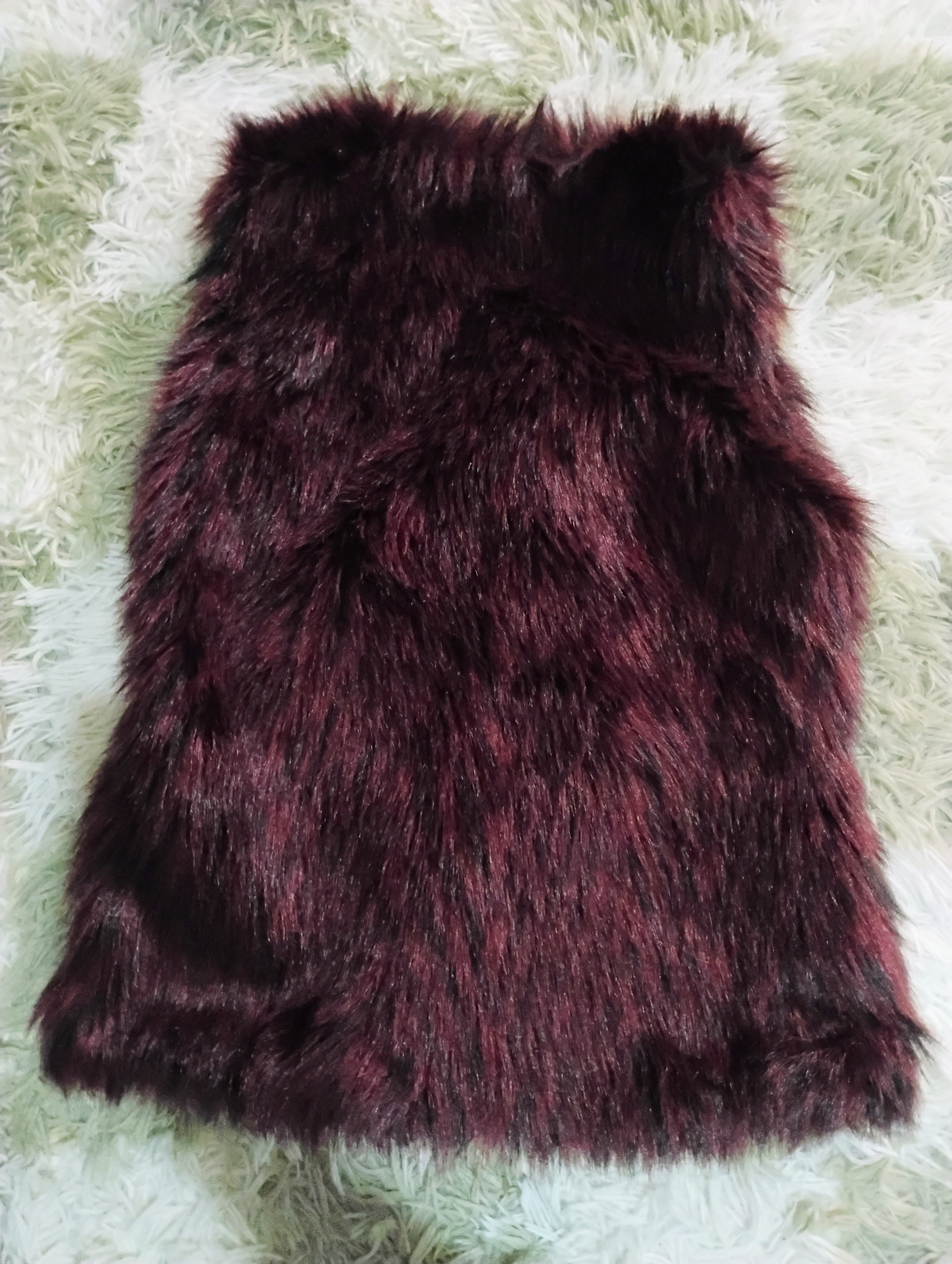 Say What Faux Fur Vest Small
