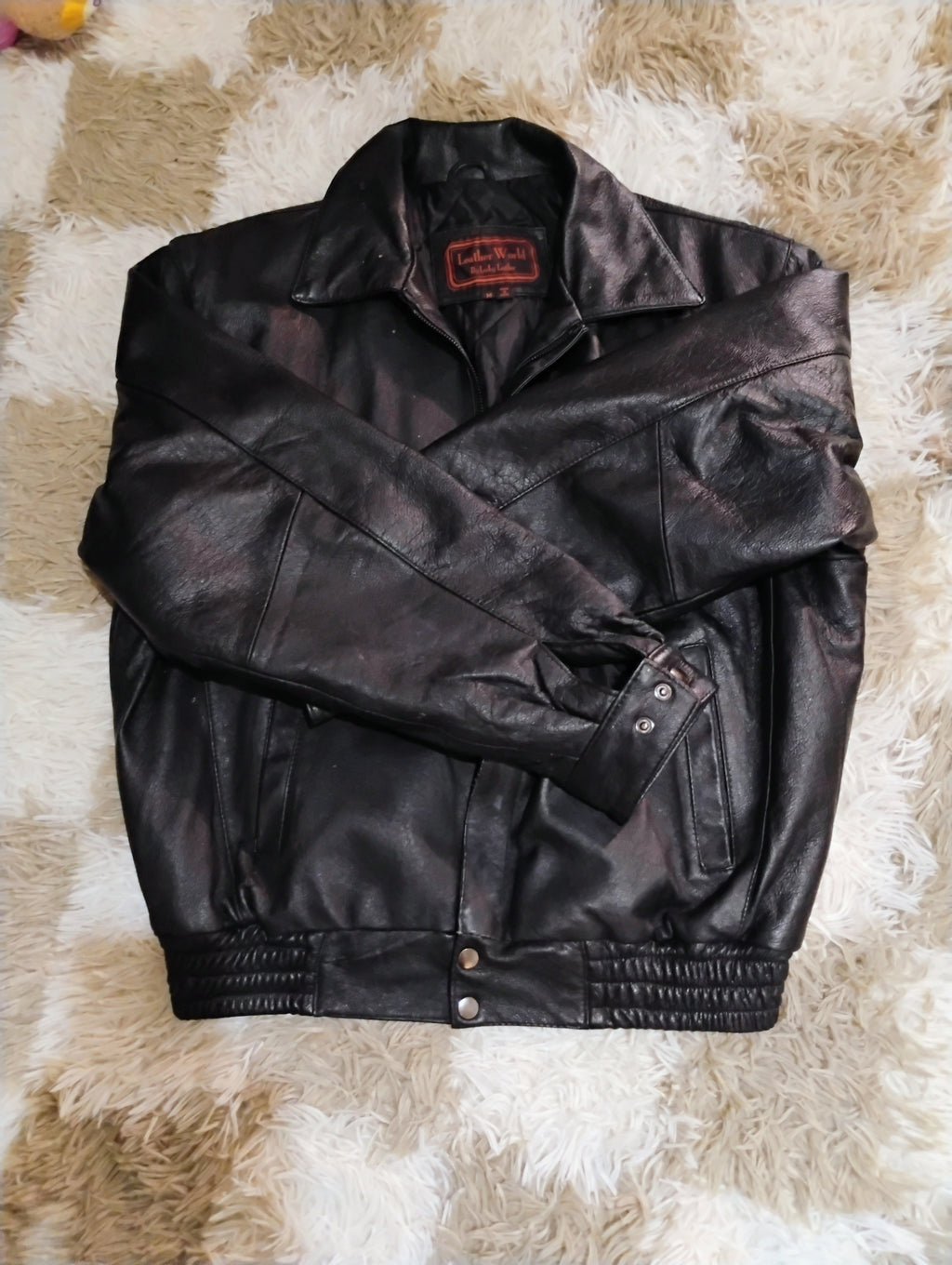 Vintage Lucky Leather Eagle Jacket Medium
