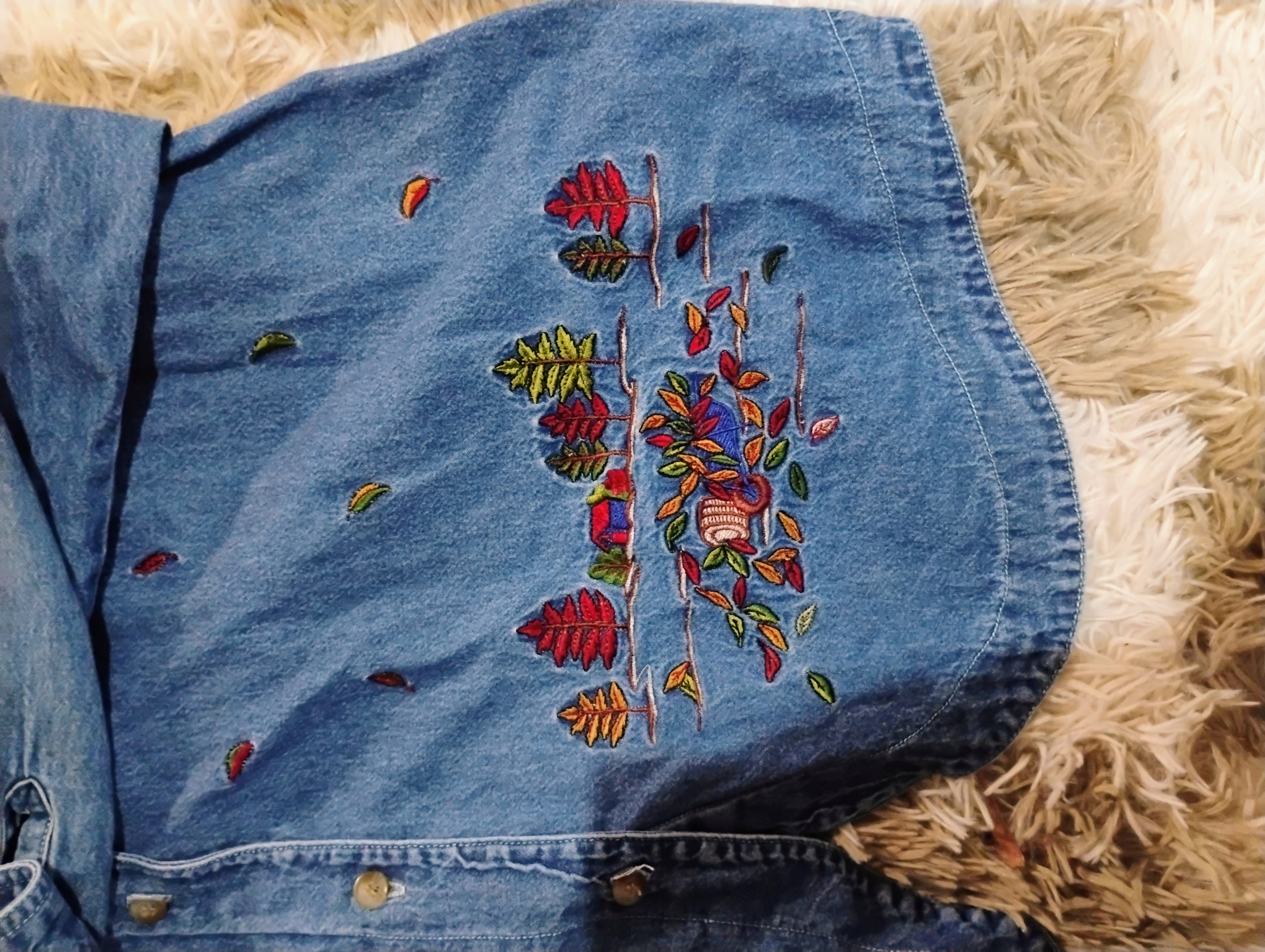 Vintage Embroidered Denim Top JMS 3XL